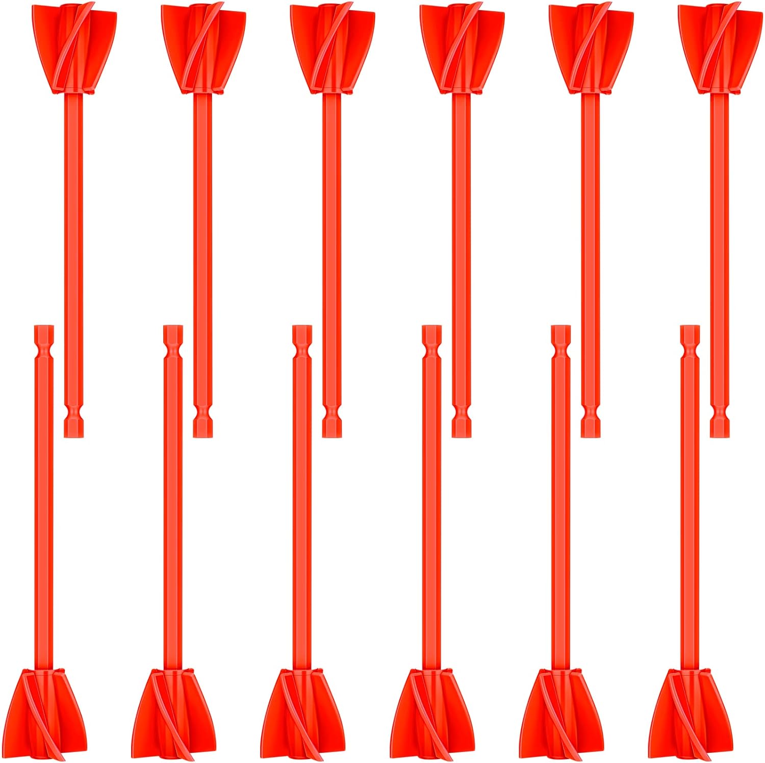 12Pcs Helix Paint Mixer Drill Attachment Red