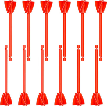 12Pcs Helix Paint Mixer Drill Attachment Red