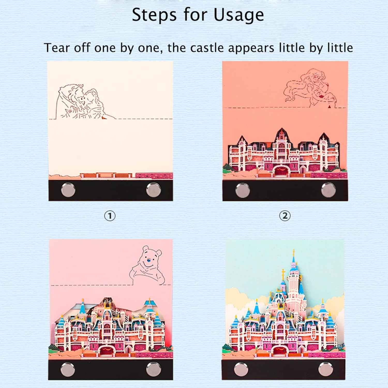 Fairy Tale Castle 3D Sticky Note Paper Memo Pad - TTpen