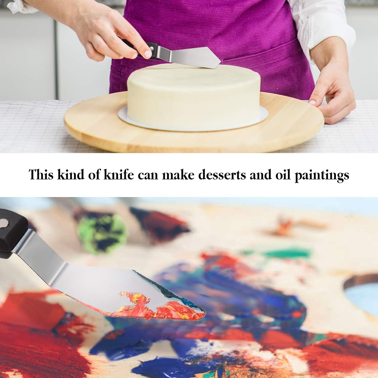 7Pcs Large Painting Knives Stainless Steel Spatula Palette