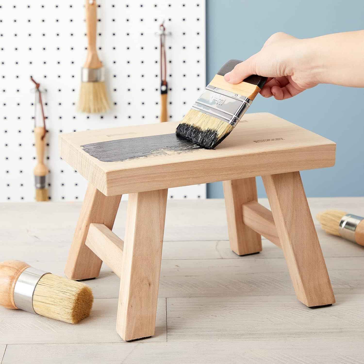 6 Pieces Chalk Wax Paint Brushes Set Boar Bristle - TTpen