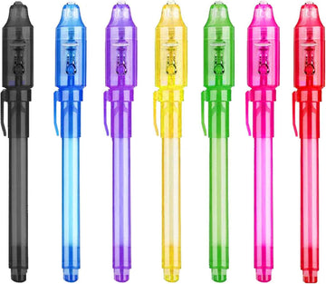 7pcs Invisible Ink Spy Pen with UV Light for Kids Secret Message - TTpen