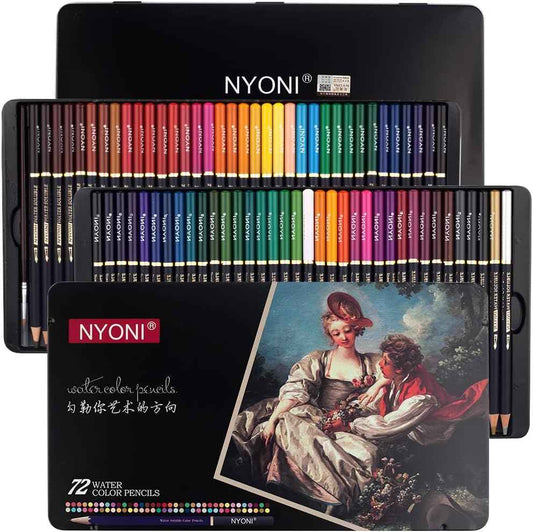 Nyoni 72 Watercolor Pencils Set with Brush - TTpen