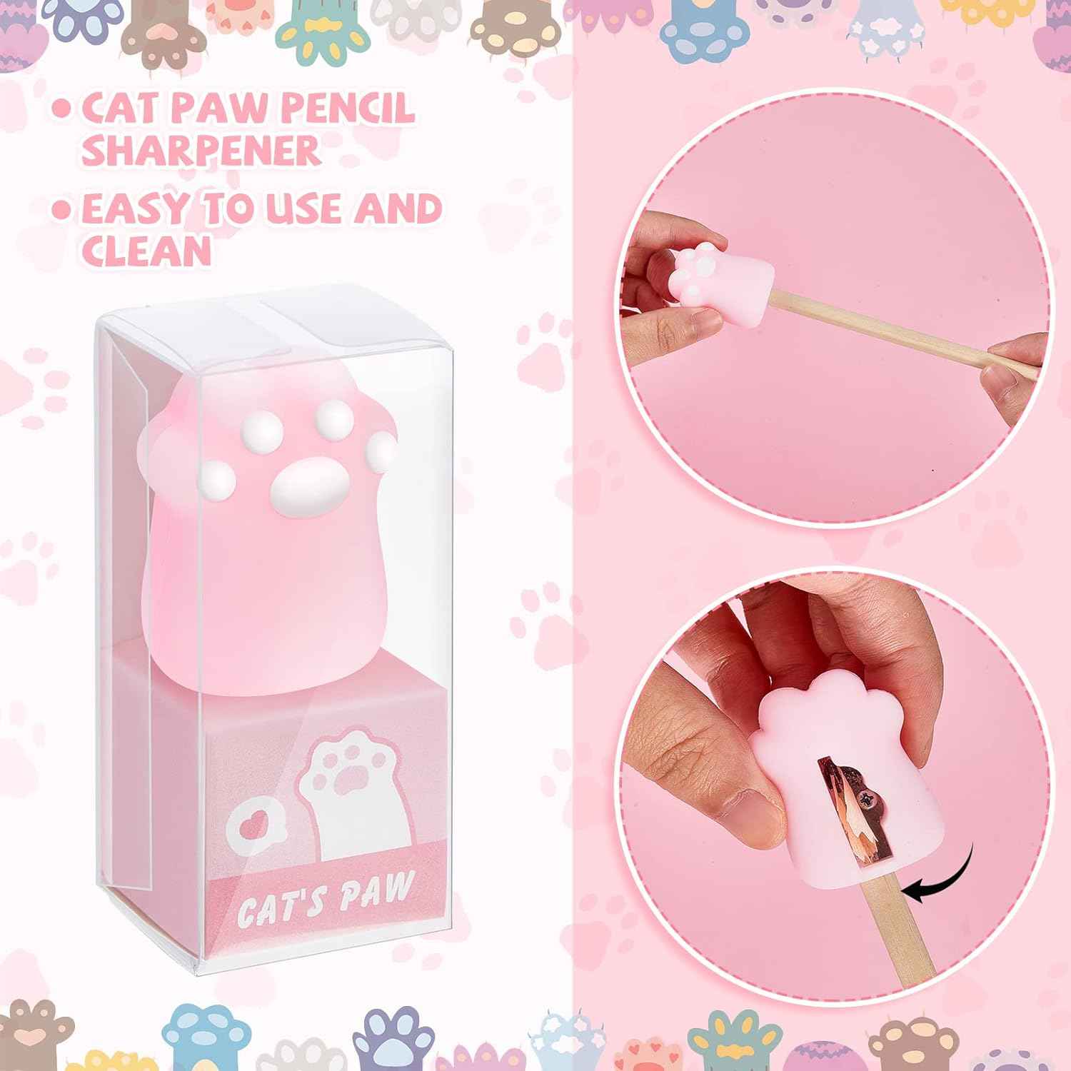 4Pcs Cute Cat Paw Kawaii Manual Pencils Sharpeners - TTpen