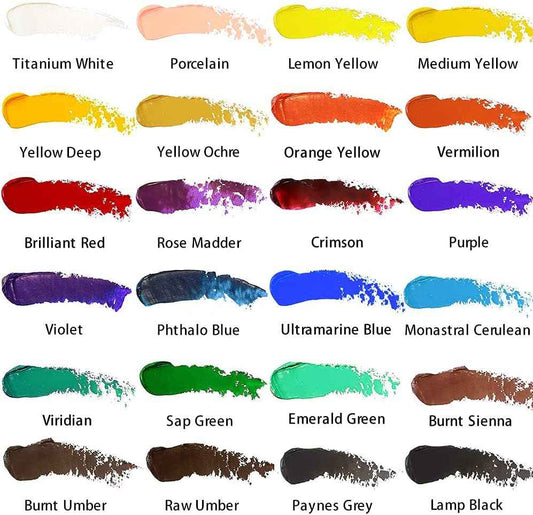 MONT MARTE Oil Paint Set Signature 24 Colors 12ml Tube - TTpen