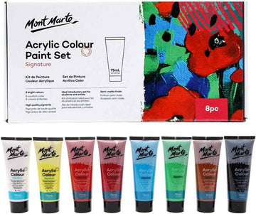 MONT MARTE Signature Acrylic Color Paint Set,8 Colors 75ml Tube - TTpen