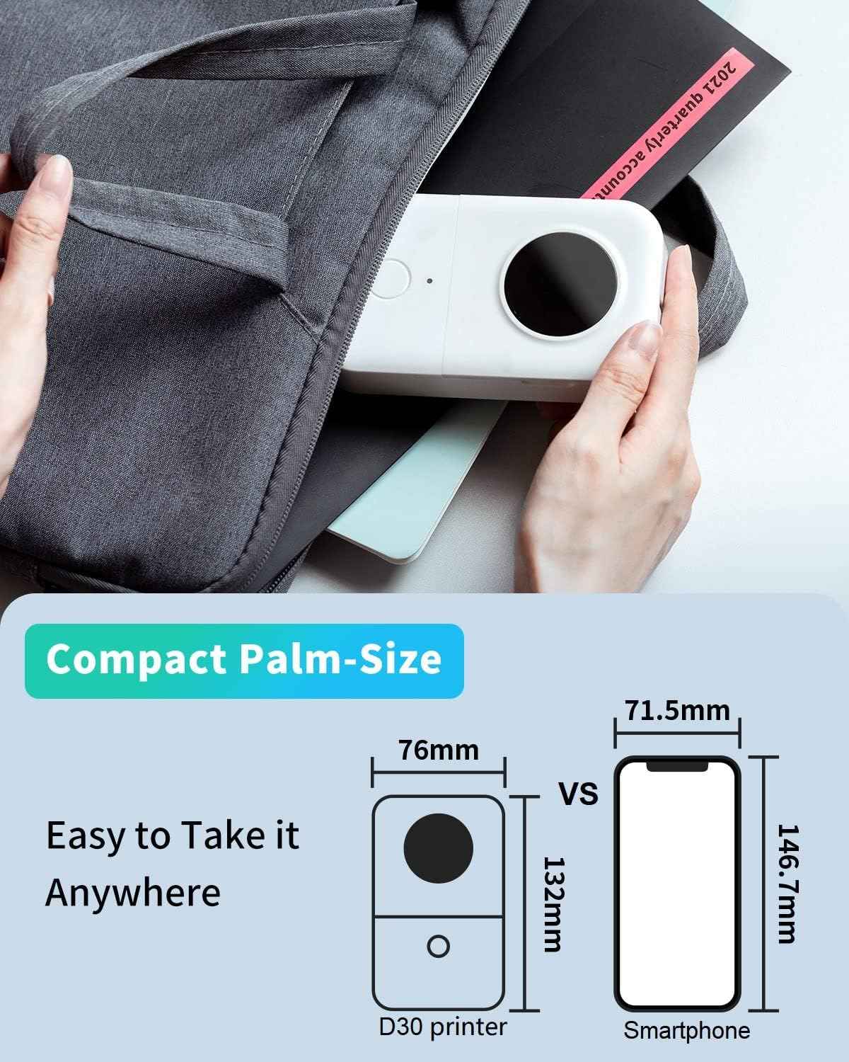 Phomemo D30 1/2 Inch Sticker Label Maker Machine Printer - TTpen