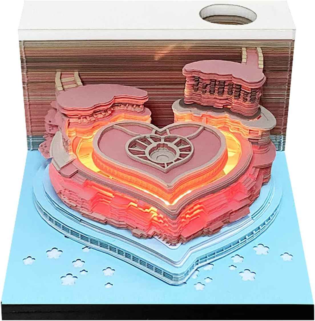 Fortress of Love,3D Memo Pad,Castle Buildings,Pink - TTpen