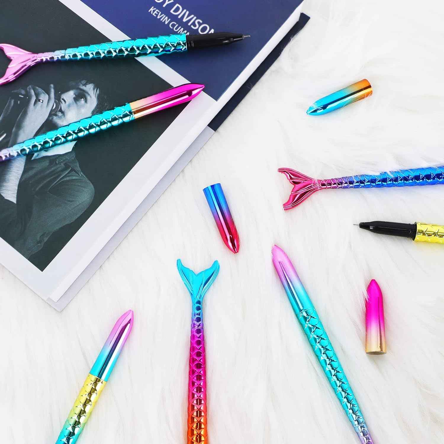 10PCS Mermaid Shaped Cute Fish Ballpoint Pens - TTpen
