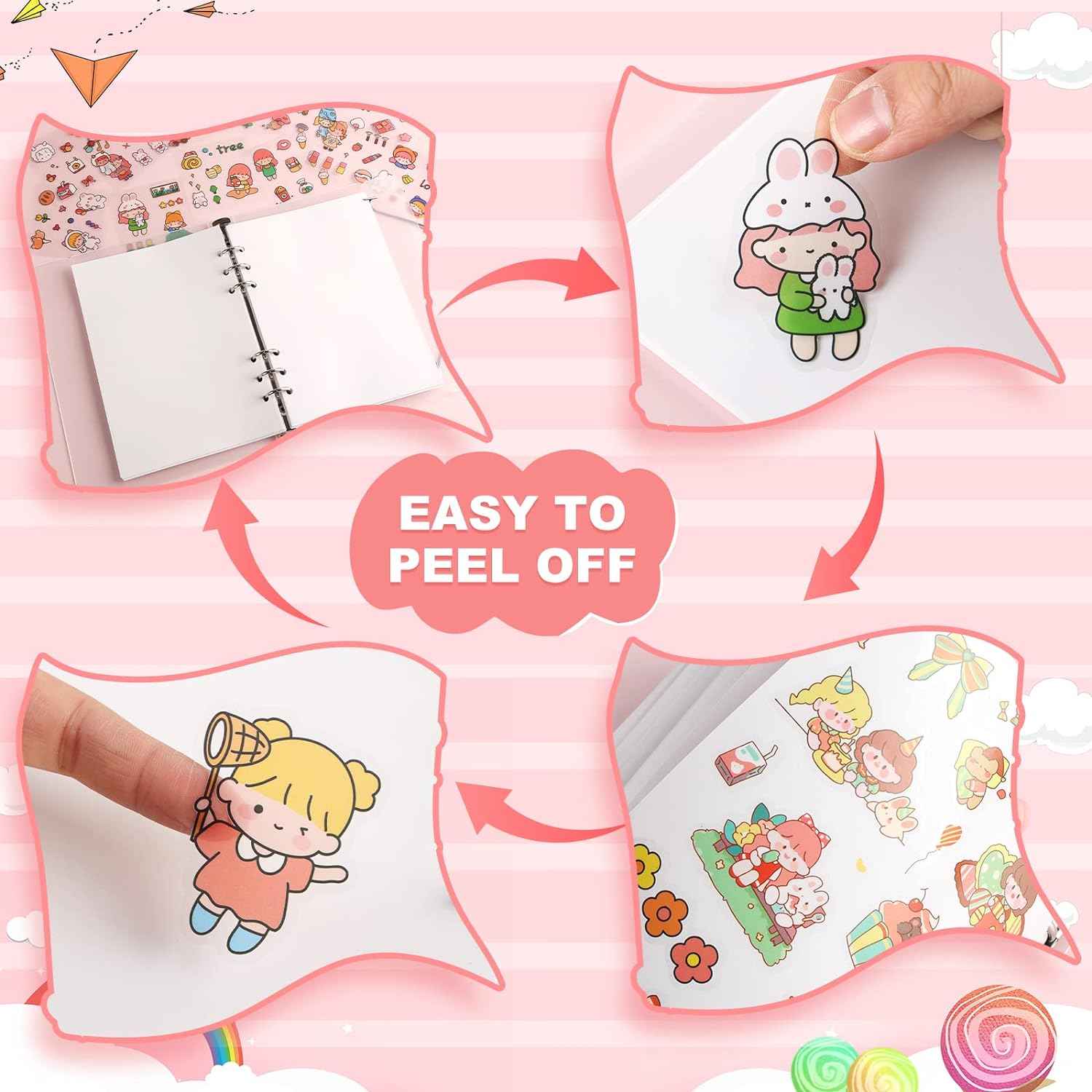 Reusable Sticker Book 80 Sheets Sticker Collecting Album Plus Size A5 - TTpen