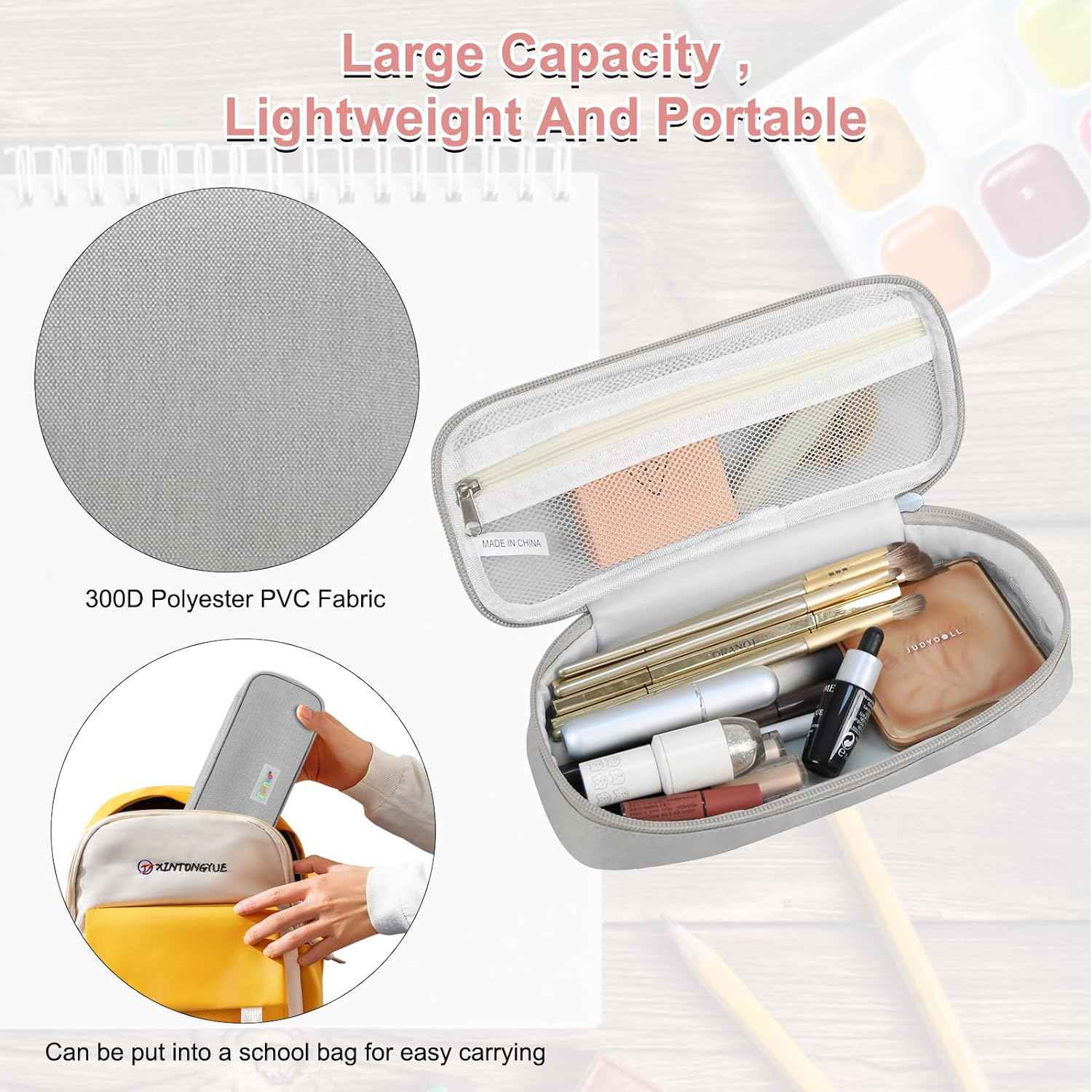 AddFun Large Capacity Pen Case,Pencil Pouch with Zipper - TTpen