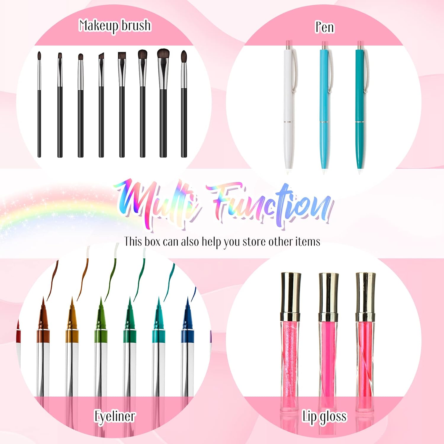 100PCS Transparent Packaging Bags Resealable Zipper Pen Jewelry Pouch