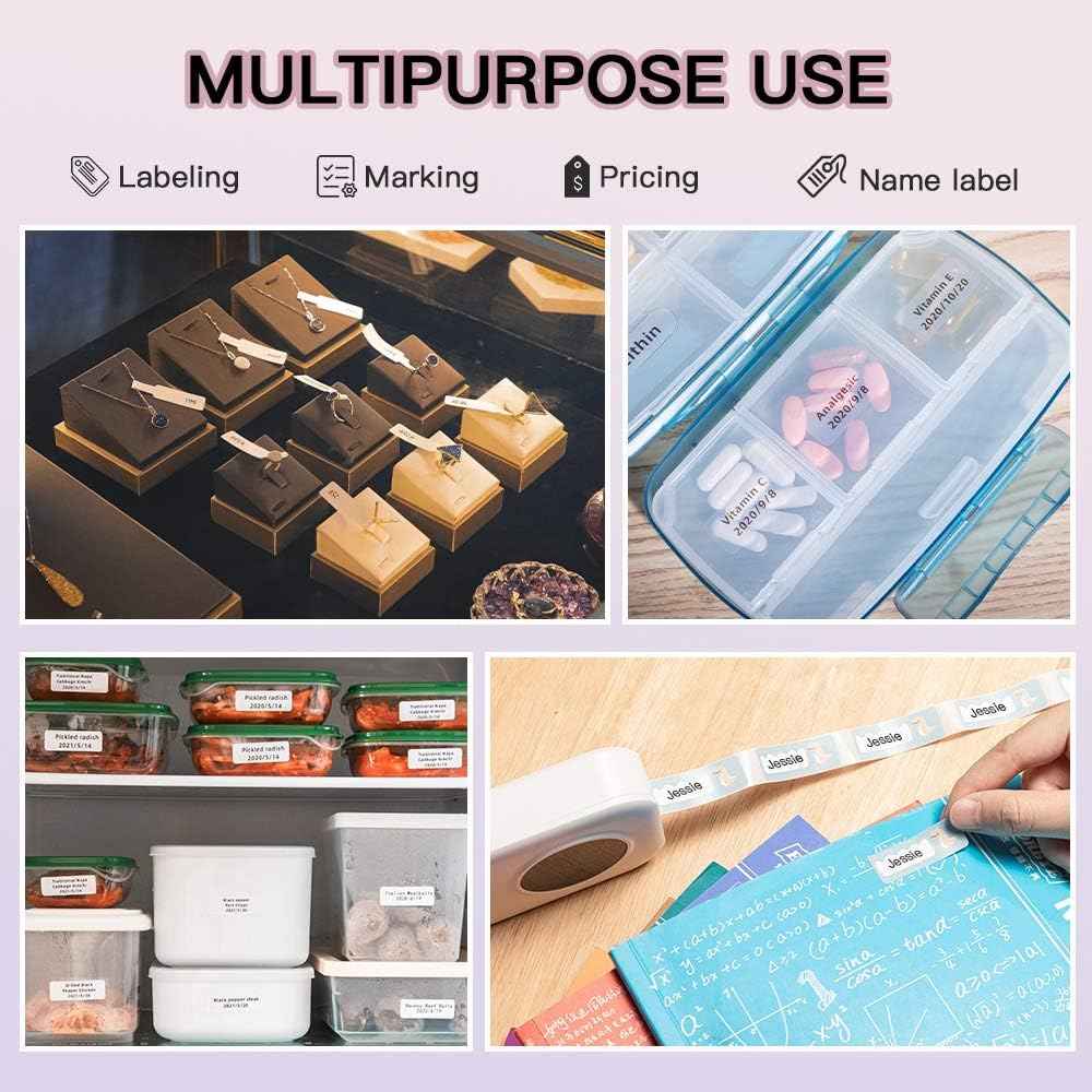 Phomemo D30 Adhesive White Label Paper (12mm X 40mm) White,3 Roll - TTpen