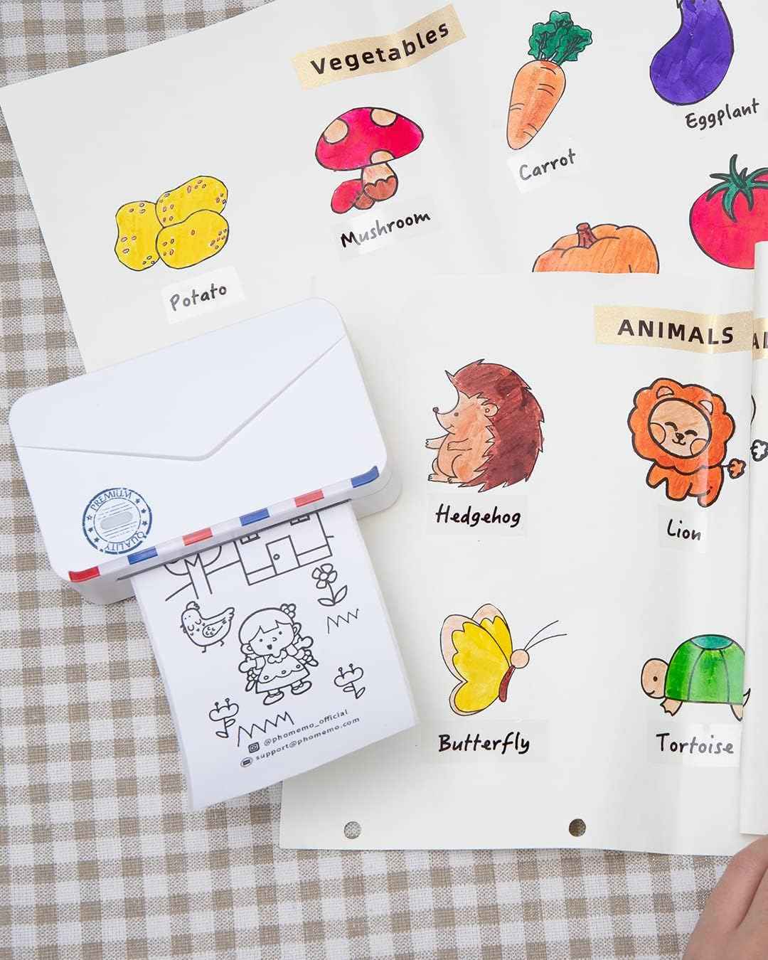 Phomemo White Adhesive Thermal Sticker Paper 77mm for M03 M04S Printer - TTpen