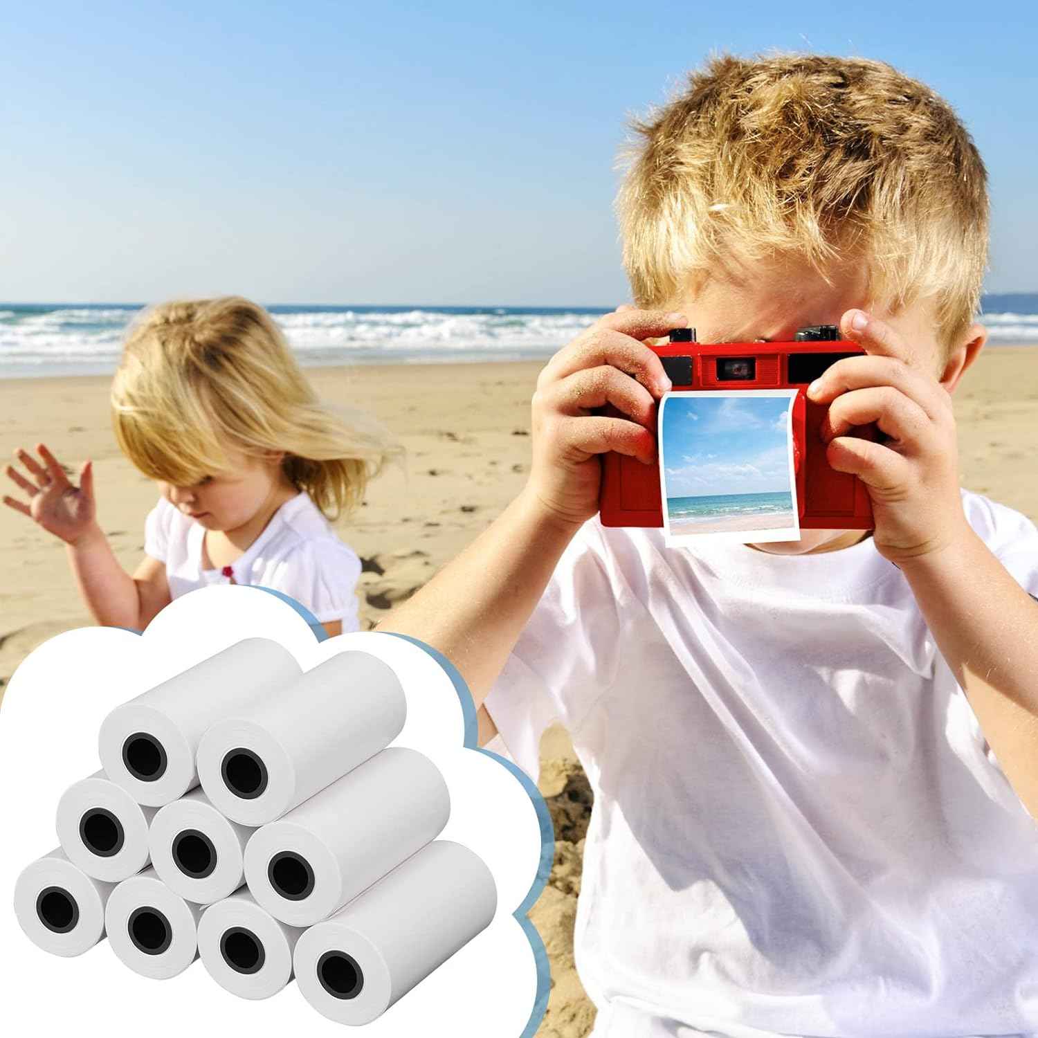 20 Rolls Instant Camera Thermal Print Paper for Kids 57 x 30mm - TTpen