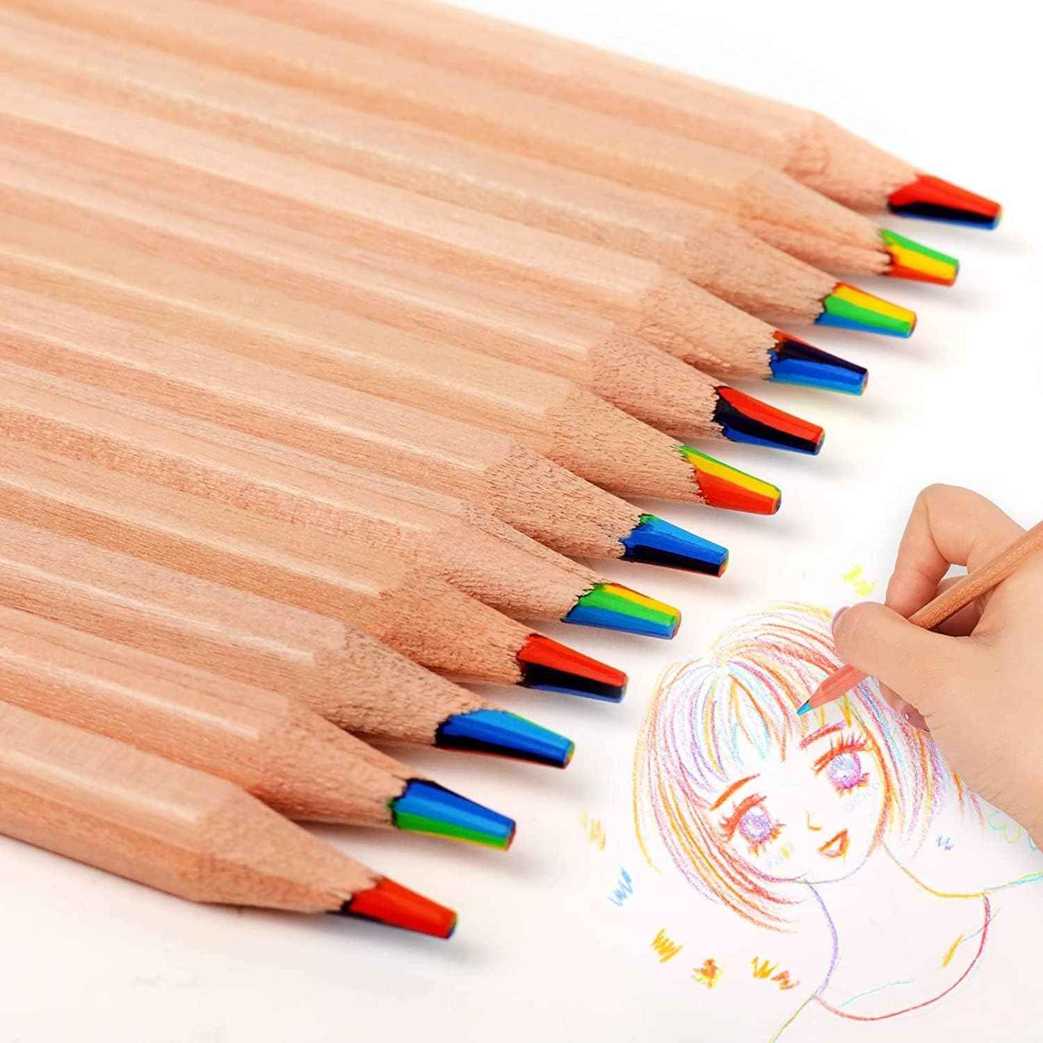 30PCS Wooden 7IN1 Rainbow Colored Art Drawing Pencils - TTpen