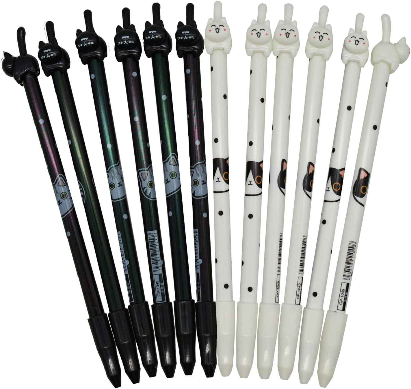 12PCS Cat Tail Cat Face Gel Pens - TTpen