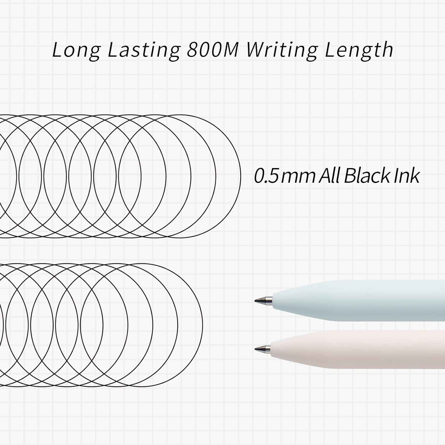 Kaco FIRST Star Gel Pens with Extra 4 Black Ink Refills (Orange+Blue) - TTpen