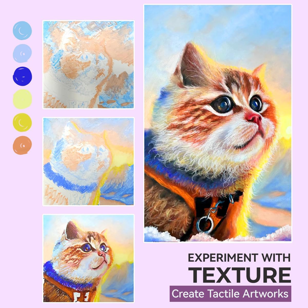 48 Square Oil Pastels for Artists