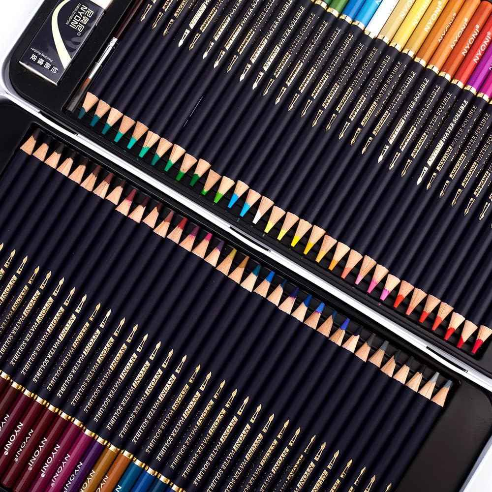 Nyoni 100 Watercolor Pencils Set with Brush - TTpen