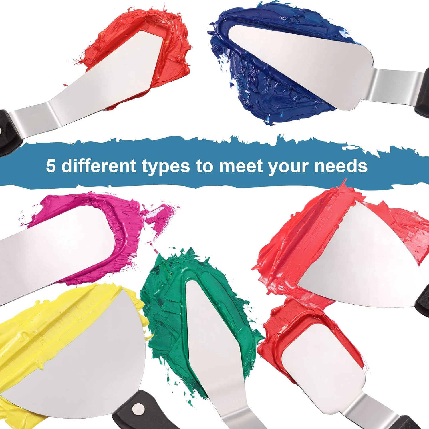 7Pcs Large Painting Knives Stainless Steel Spatula Palette