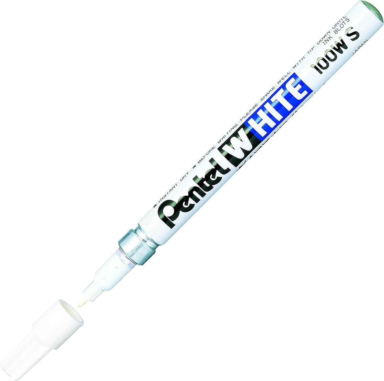 Pentel Permanent Marker, White, Fine Point, 1-Pack (100W-F/S/M)