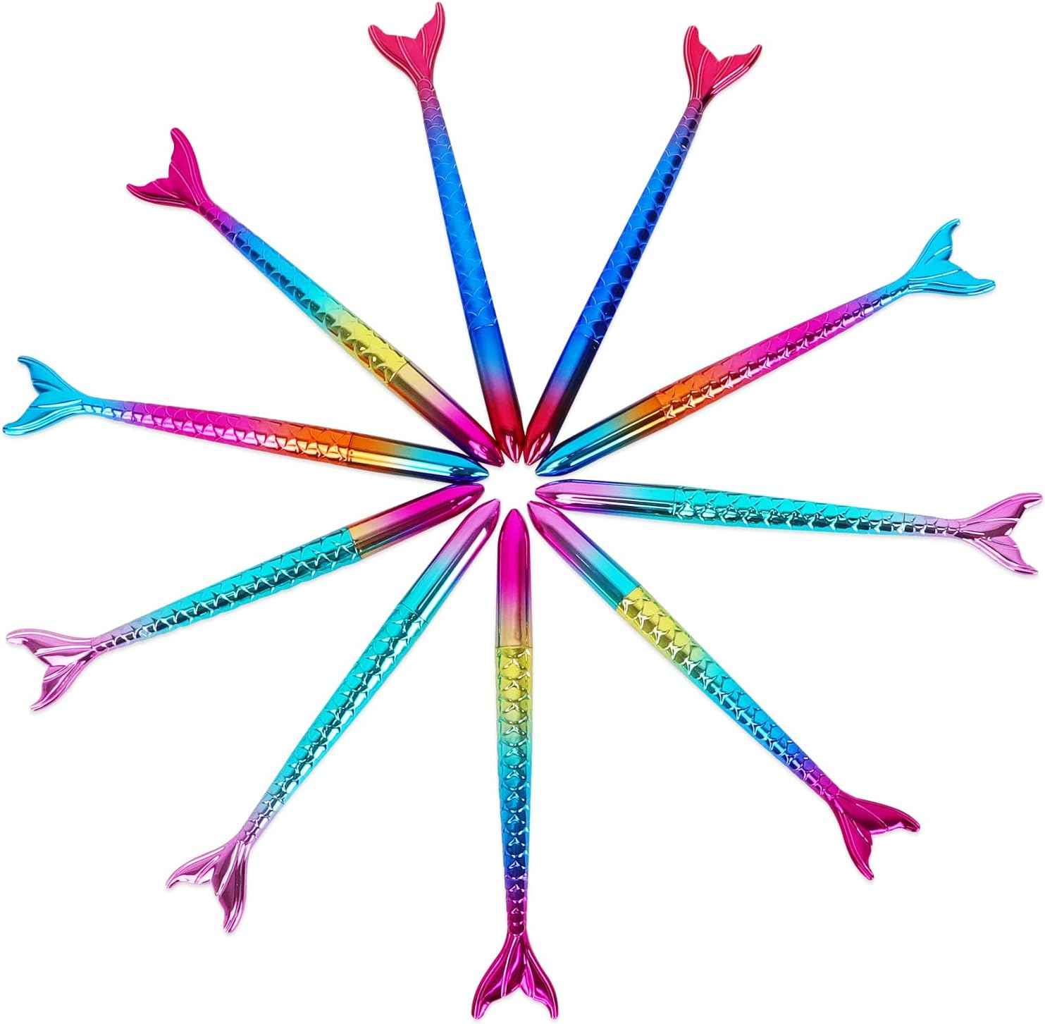 10PCS Mermaid Shaped Cute Fish Ballpoint Pens - TTpen