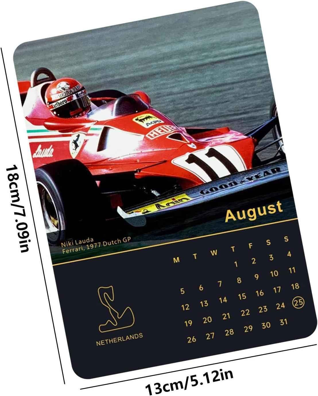 2024 Wall Formula 1 Monthly Calendar for F1 Fans - TTpen