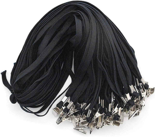 50PCS 32-Inch Flat Lanyards with Badge Clip - TTpen