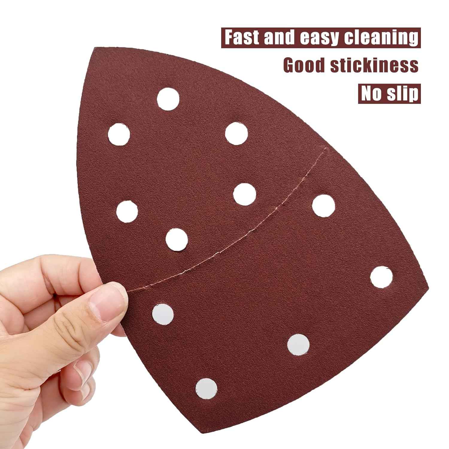 50PCS Mouse Detail Sander Paper,40/60/80/120/180/240 Grit 11 Holes - TTpen