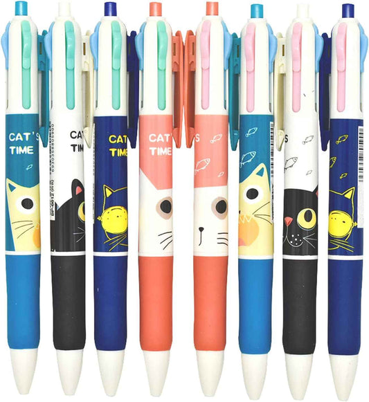 12PCS Cat 4in1 Multicolor Ballpoint Pens - TTpen