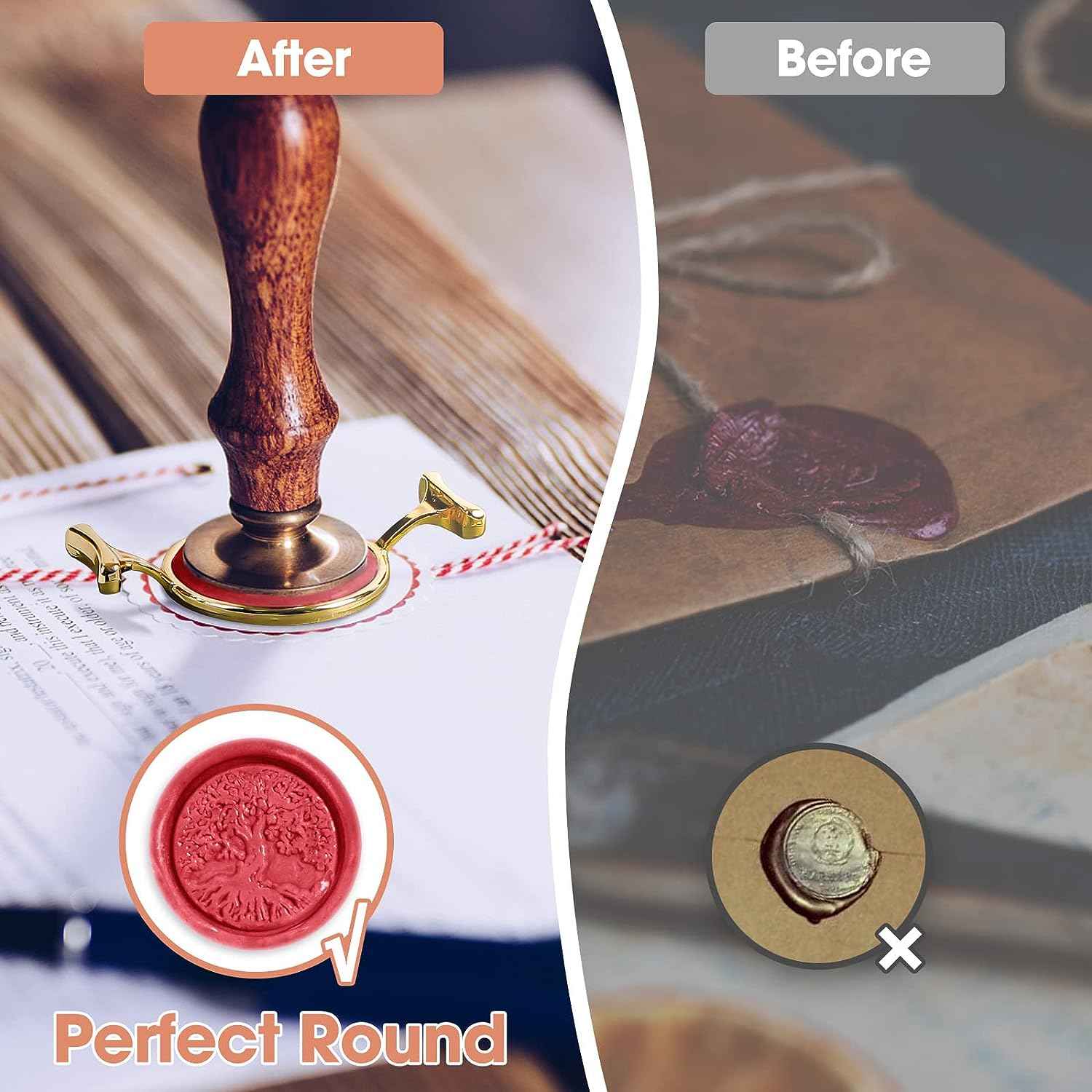 2 Metal Wax Seal Molds with Round Flower Shape,1 INCH - TTpen