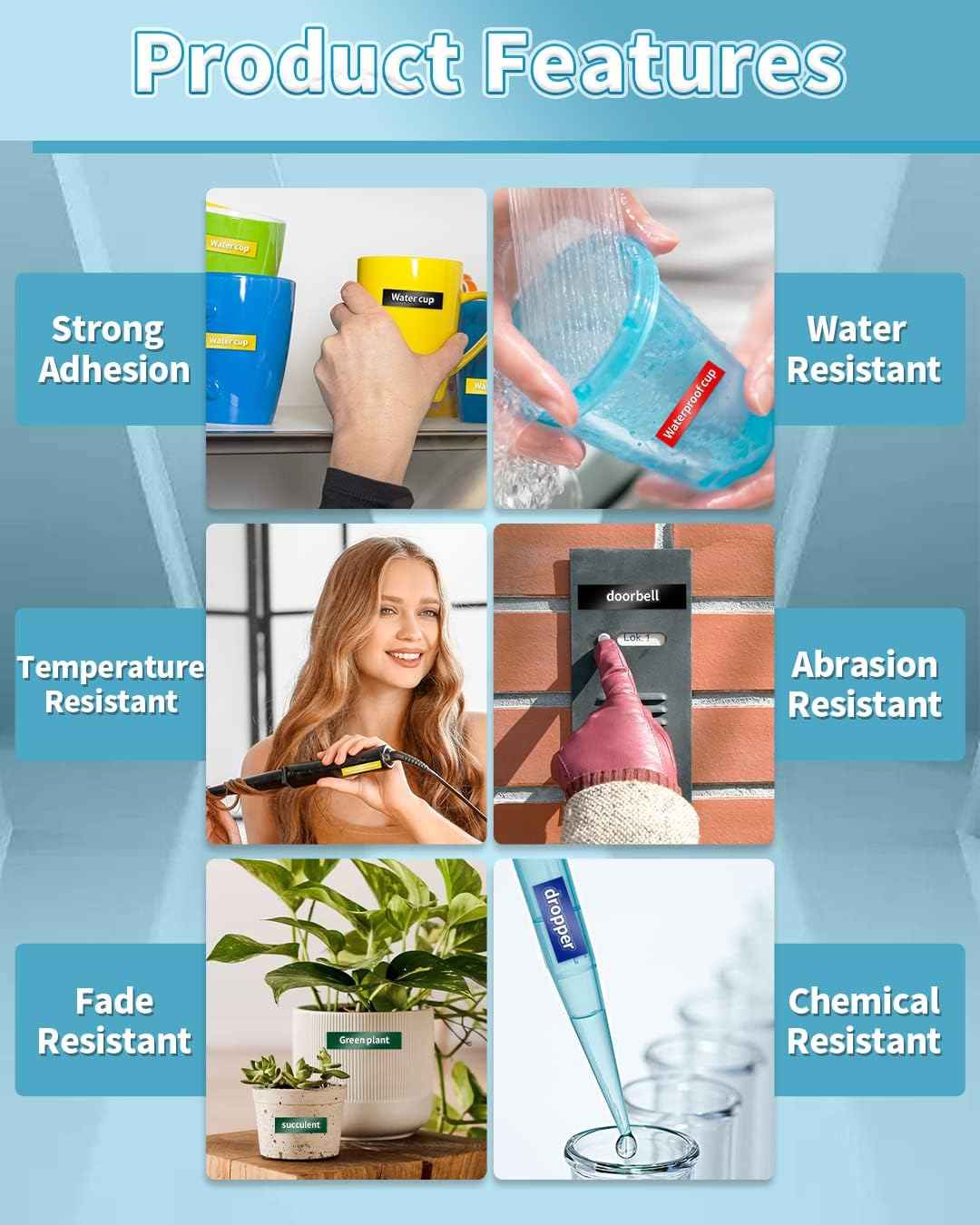 Phomemo 3D Plastic 9mm Embossing Tapes for Dymo Embossing Label Maker Black - TTpen