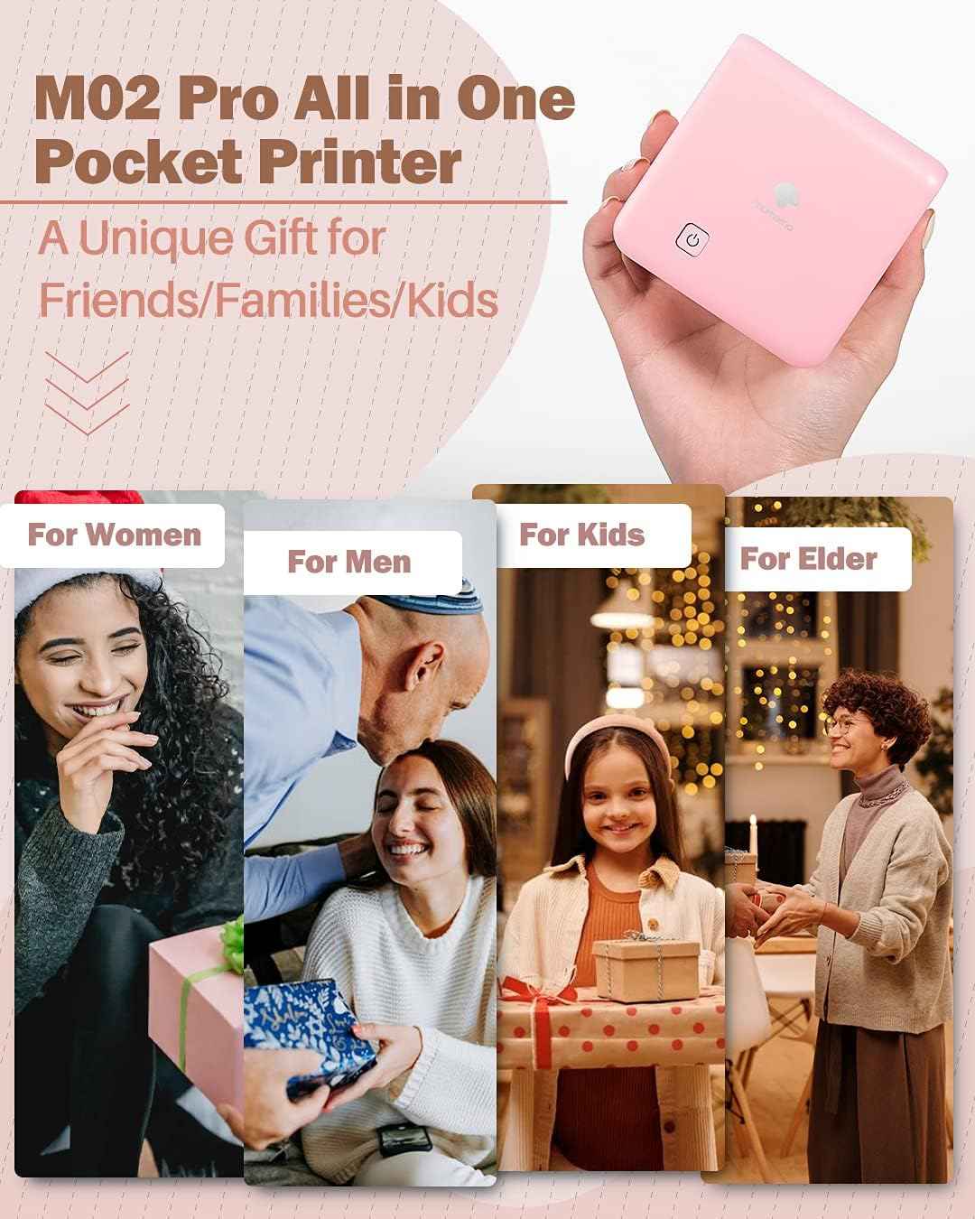 Phomemo M02 Pro Pocket Thermal Bluetooth Photo Printer Type-C Charging - TTpen