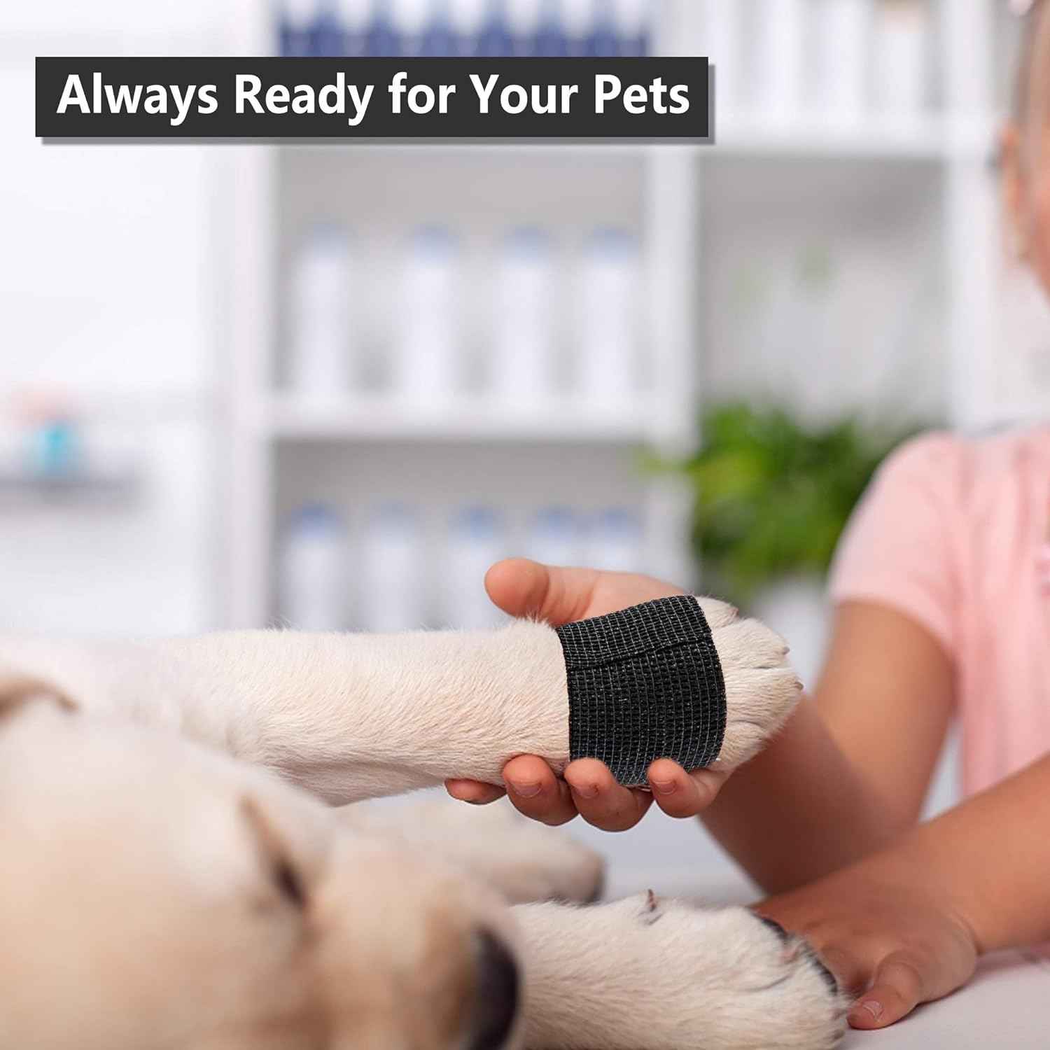 12 Pack Self Adherent Cohesive Wrap Bandages,2 Inches X 5 Yards,Black - TTpen