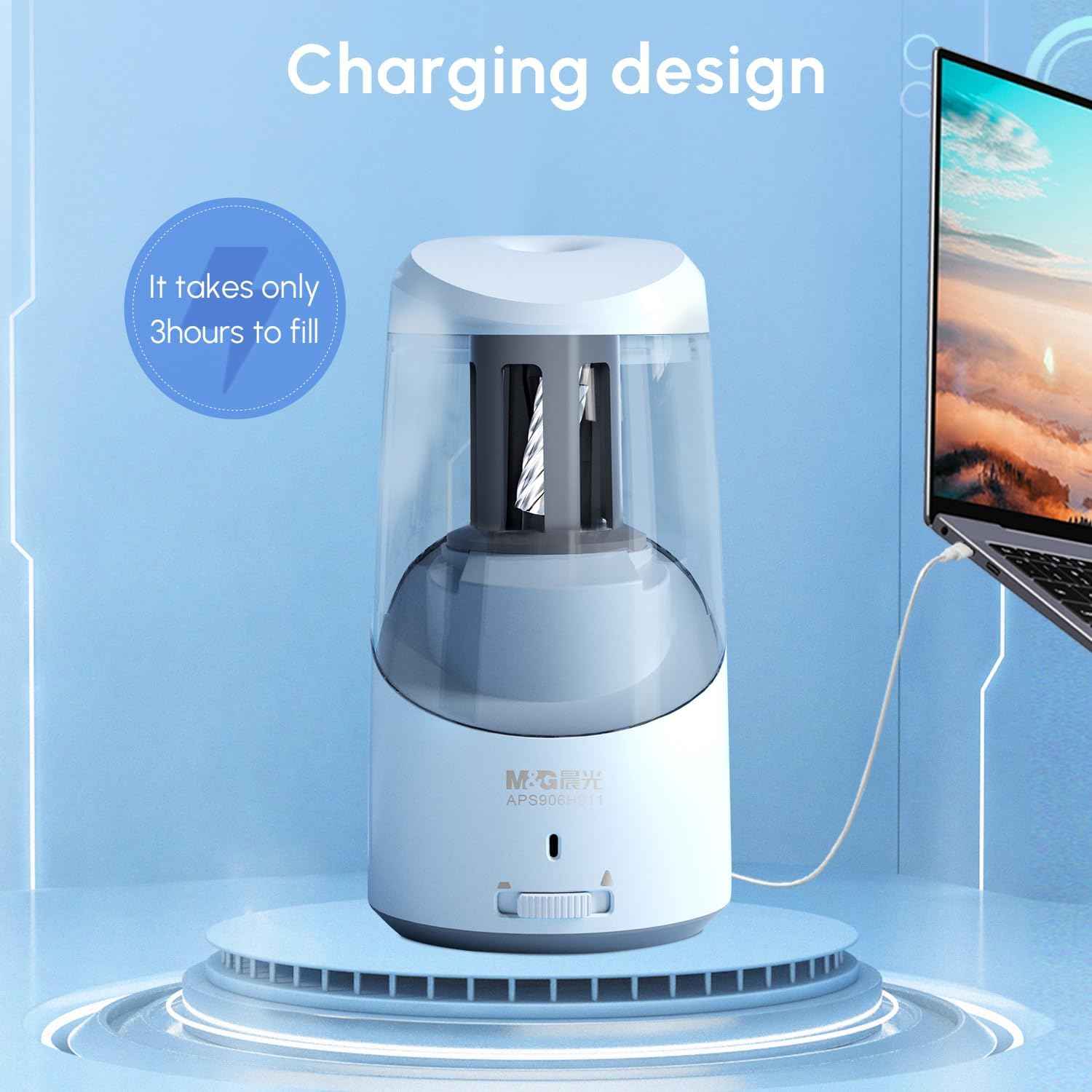 M&G Electric Pencil Sharpener USB Operated for 6-8mm Pencils - TTpen