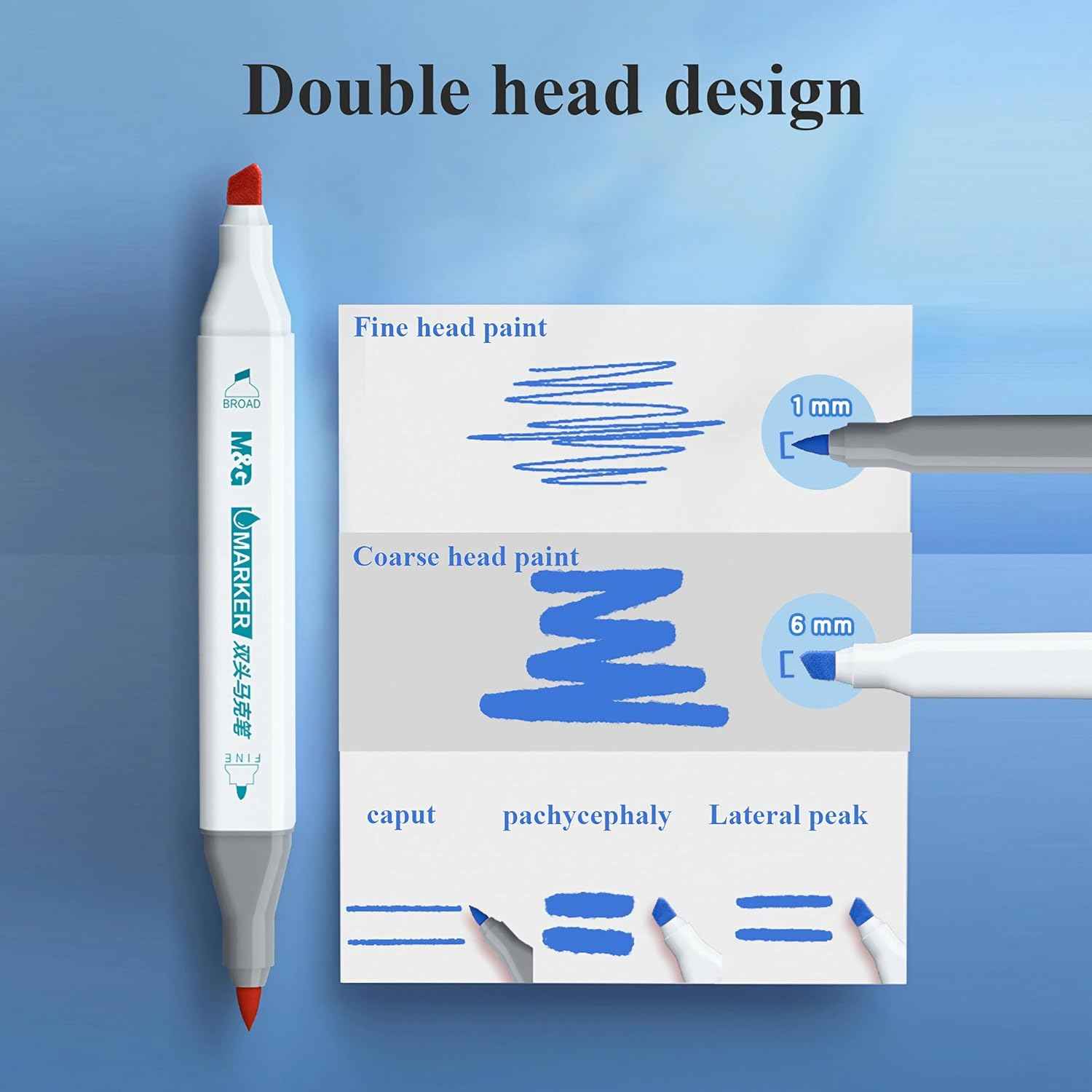 M&G 24 Color Drawing Art Markers Water-Based with Plastic Box - TTpen