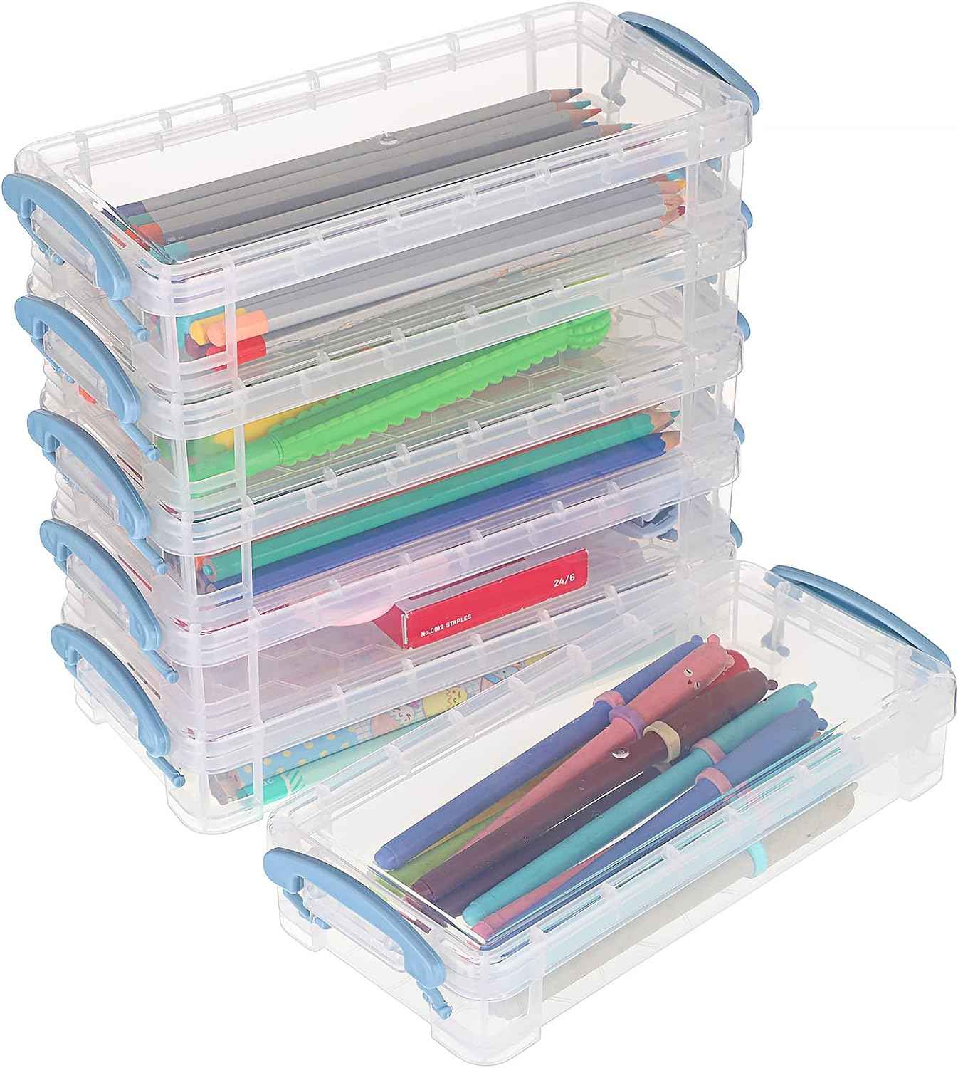 6 Large Capacity Pencil Box,Office Supplies Storage Organizer Box - TTpen