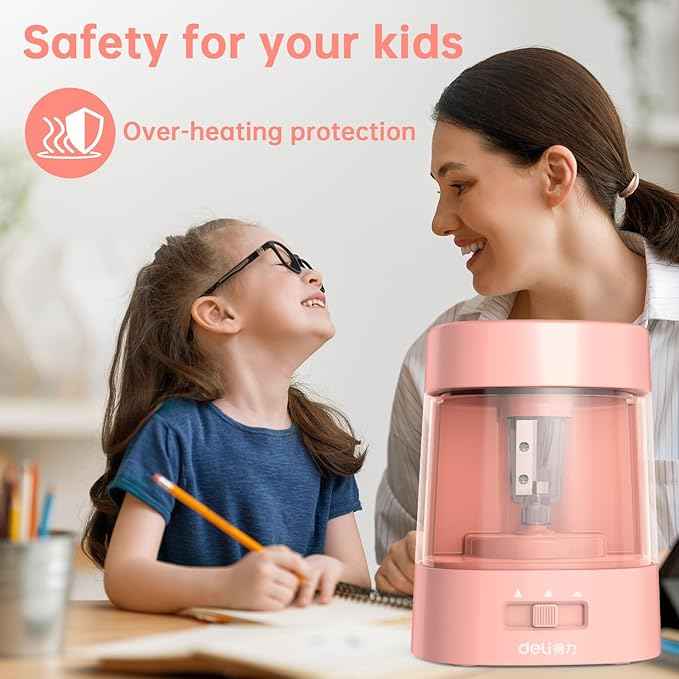 DELI 68659 Electric Pencil Sharpener USB & Battery Operated - TTpen