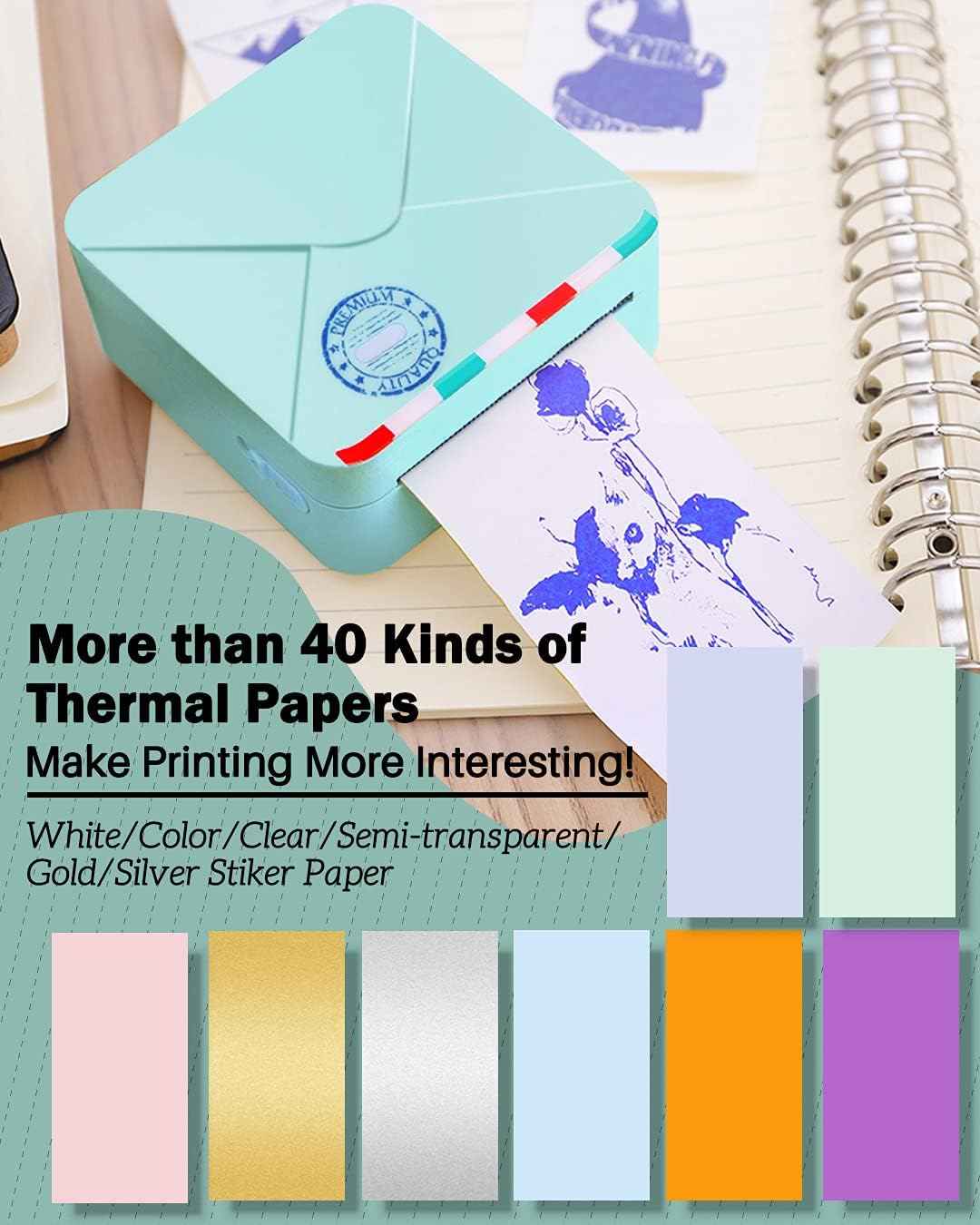 Phomemo M02S HD Bluetooth Thermal Photo Printer with 1 Roll Paper - TTpen