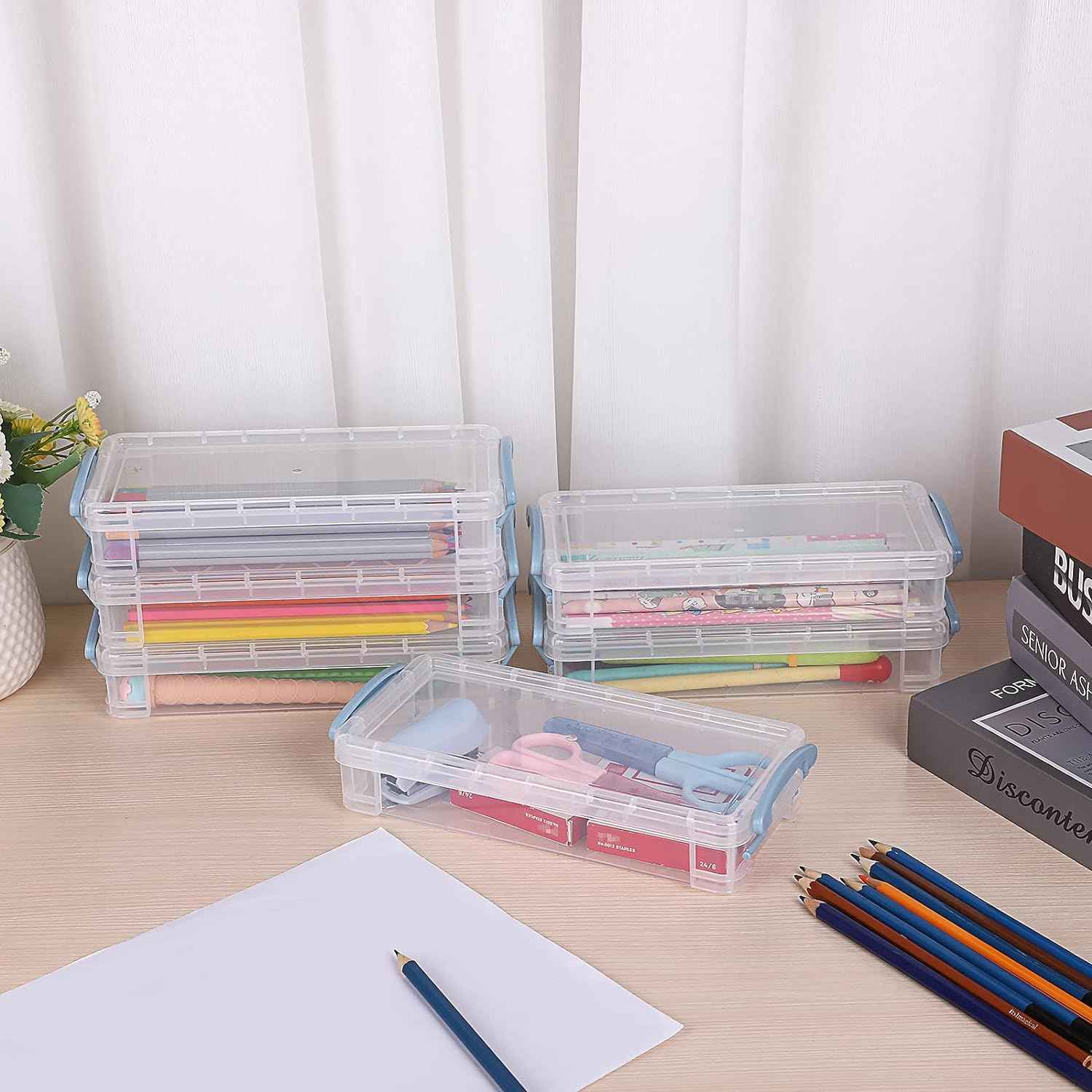 6 Large Capacity Pencil Box,Office Supplies Storage Organizer Box - TTpen