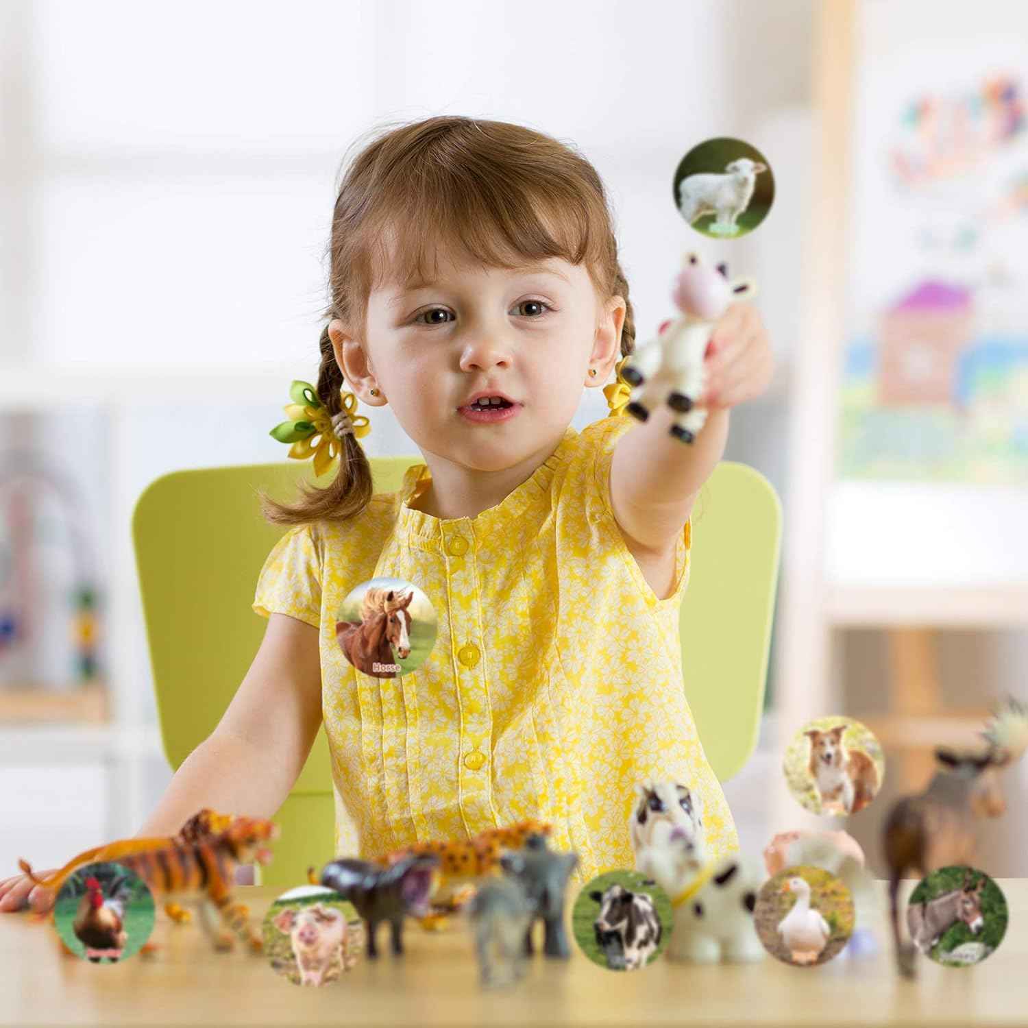 600Pcs Farm Animal Roll Stickers for Kids Classroom Rewards Party Favor,1.5 Inch - TTpen