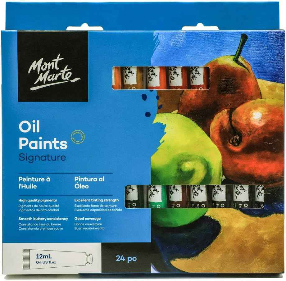 MONT MARTE Oil Paint Set Signature 24 Colors 12ml Tube - TTpen
