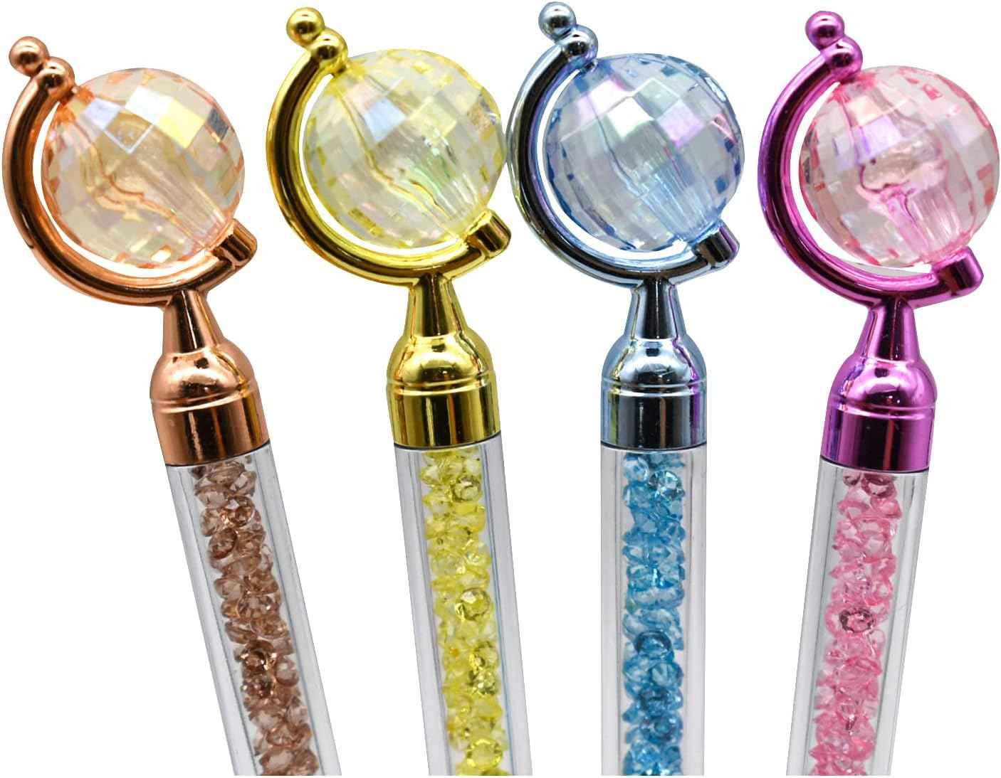 24PCS Novelty Globe Tellurion Shape Crystal Twistable Ballpoint Pens - TTpen