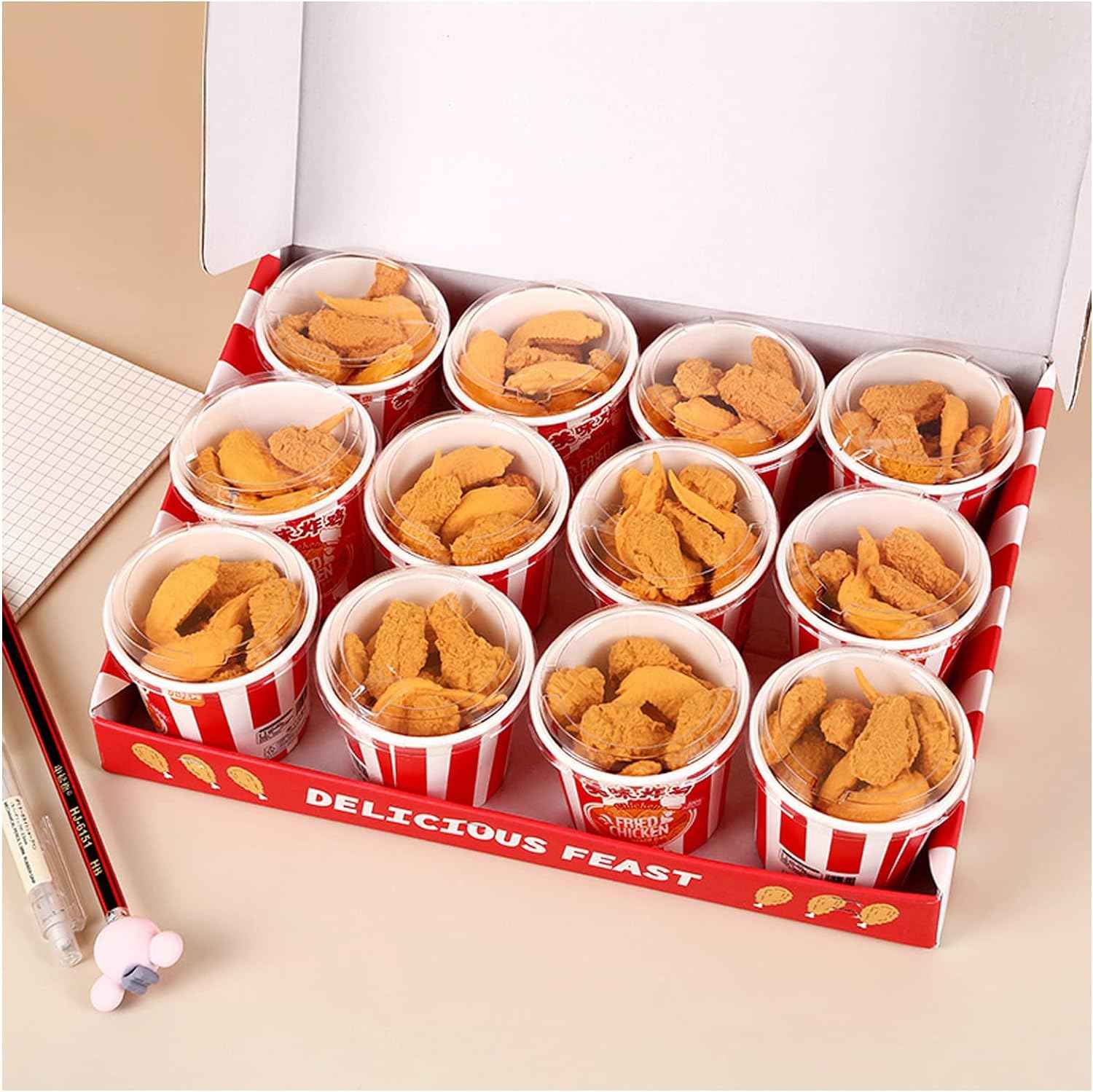 Food Fried Chicken Pencil Erasers 27 Pack - TTpen