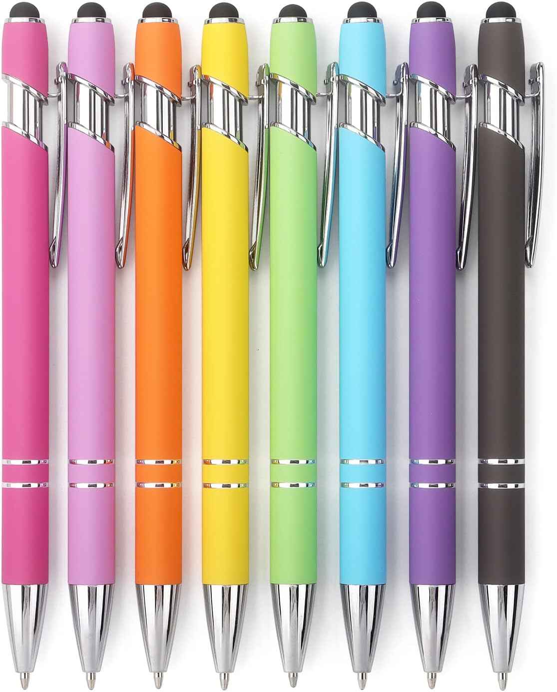 2-in-1 Stylus Retractable Ballpoint Pen with Stylus Tip,1.0mm Black Ink - TTpen