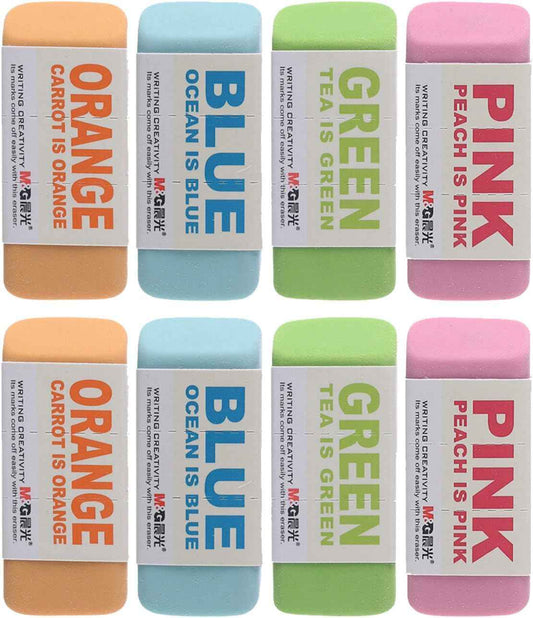 M&G Large Pencil Erasers,8 Assort Colors - TTpen