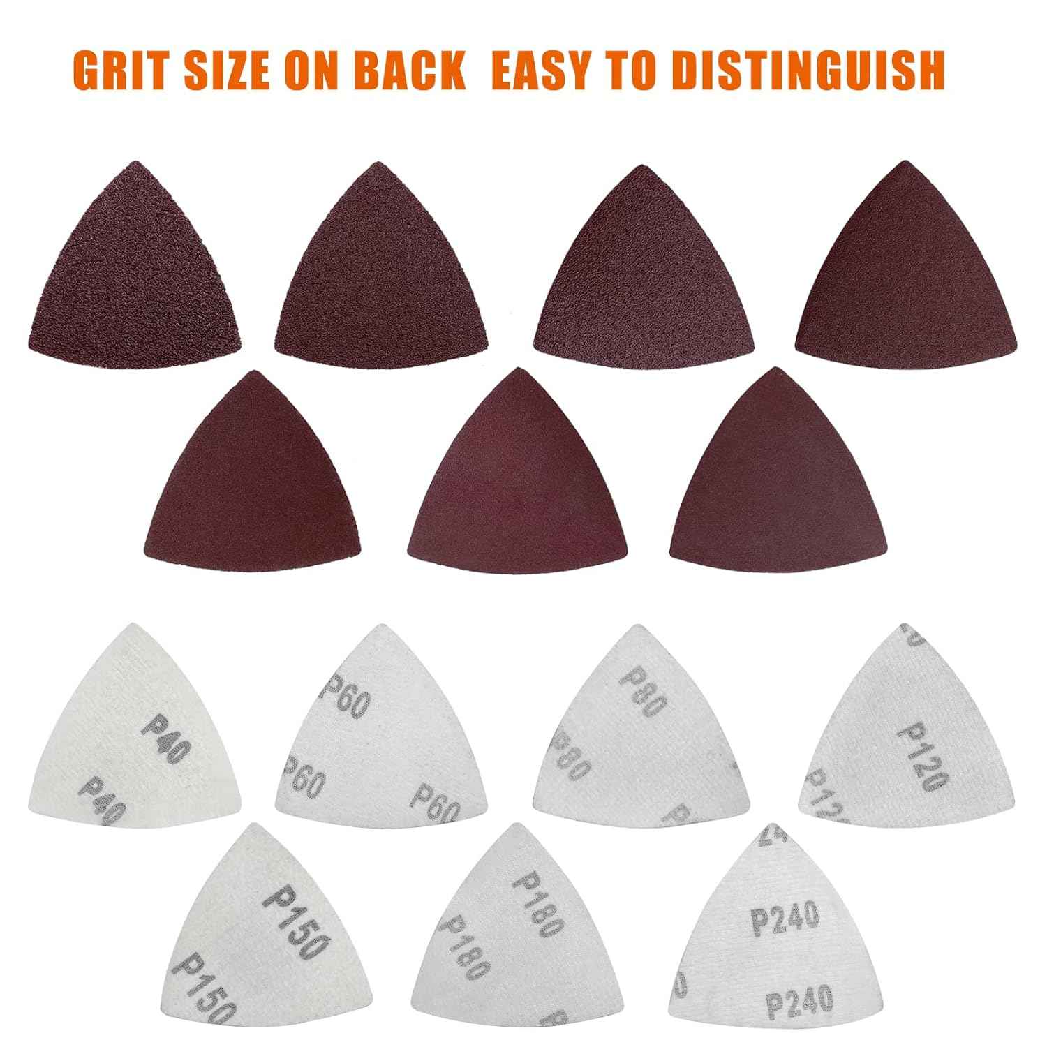 170PCS Hook and Loop Triangle Sandpaper for 3-1/8 Inch - TTpen