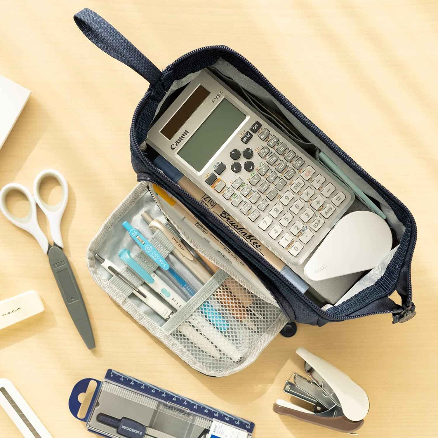 Pencil Case Large Capacity Pencil Pouch Handheld Pen Bag - TTpen
