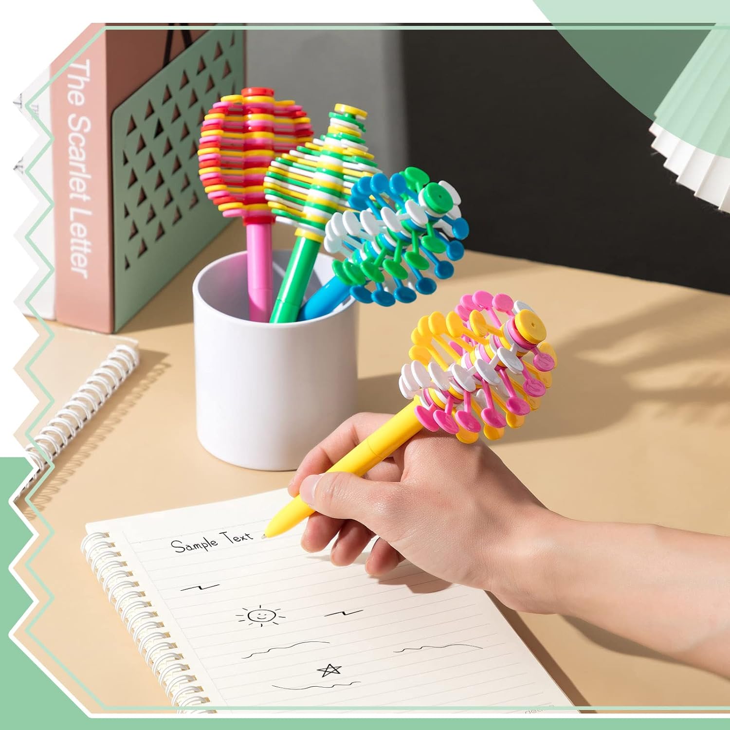 4Pcs Fidget Toy Ballpoint Pen Spinner for Kids Children Student